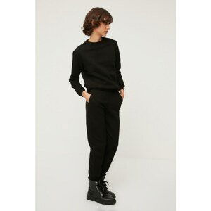 Trendyol Black Raised Knitted Tracksuit Set