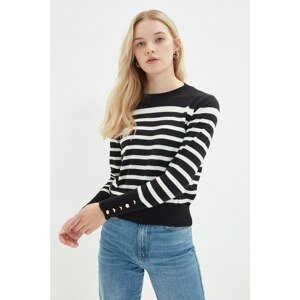 Trendyol Black Striped Knitwear Sweater