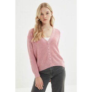 Trendyol Pink V Neck Knitwear Cardigan
