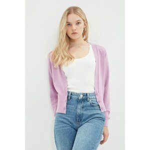 Trendyol Lilac Button Detailed Knitwear Cardigan