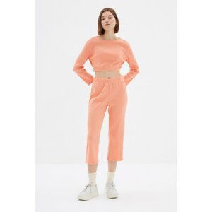 Trendyol Salmon Tie Detailed Knitted Bottom-Top Set