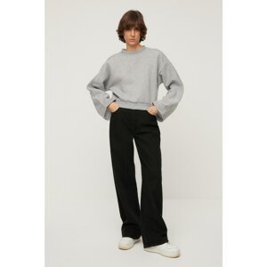 Trendyol Gray Basic Raised Knitted Sweatshirt