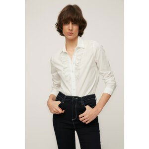 Trendyol Ecru Collar Detailed Shirt