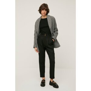 Trendyol Black Front Buttoned Trousers