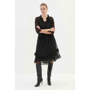 Trendyol Black Frilly Dress