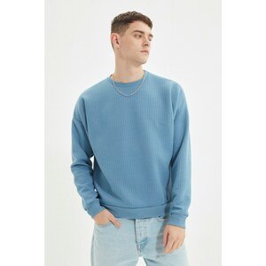 Trendyol Sweatshirt - Blue - Oversize