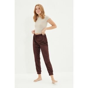 Trendyol Brown Velvet Knitted Trousers