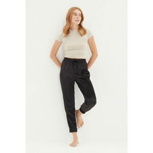 Trendyol Black Velvet Knitted Trousers