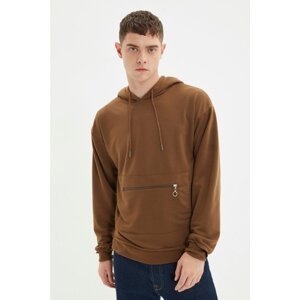 Trendyol Men's Brown Men's Regular Fit Sweatshirt