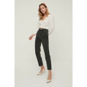 Trendyol Anthracite High Waist Mom Jeans