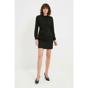 Trendyol Black Pocket Buttoned Dress