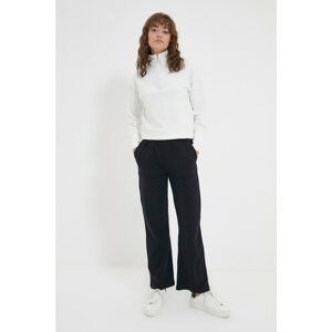 Trendyol Navy Blue Pocket Wide Leg Knitted Sweatpants