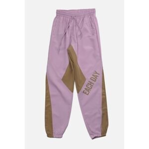 Trendyol Lilac Color Block Parachute Sport Sweatpants
