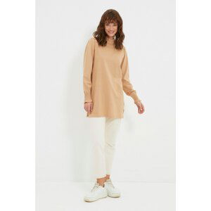 Trendyol Beige Half Fisherman Knitted Tunic