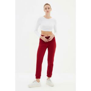 Trendyol Claret Red Knit Raised Sweatpants