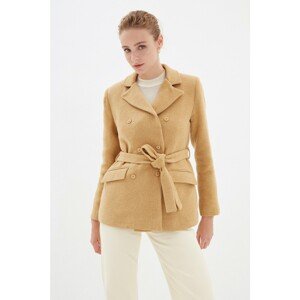 Trendyol Light Brown Belted Jacket