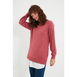 Trendyol Dried Rose Crew Neck Tricot Sweater