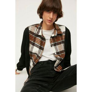 Trendyol Brown Square Detailed Shirt