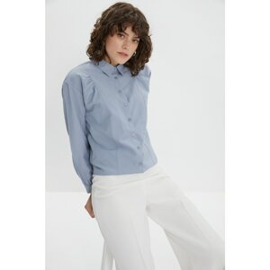 Trendyol Anthracite Pleated Shirt