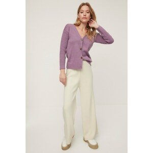Trendyol Lilac Roving Knitted Detailed Knitwear Cardigan