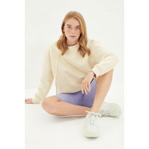 Trendyol Beige Loose Stitch Detail Sport Raised Sweatshirt