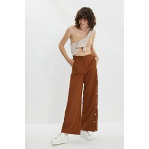 Trendyol Brown Button Detailed Trousers