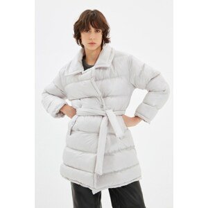 Trendyol Stone Arched Snap Closure Inflatable Coat