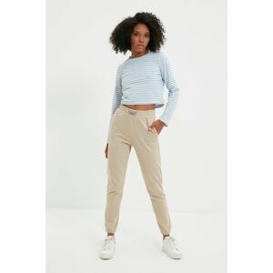 Trendyol Stone 100% Organic Cotton Printed Basic Jogger Thin Knitted Sweatpants