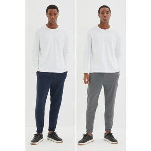 Trendyol Anthracite-Navy Blue Men's Oversize Basic Sweatpants