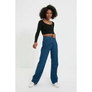 Trendyol Dark Blue High Waist 90's Wide Leg Jeans