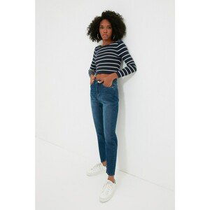 Trendyol Navy Blue High Waist Mom Jeans