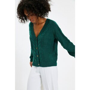 Trendyol Green Knitted Detailed Knitwear Cardigan