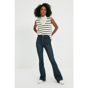 Trendyol Blue High Waist Flare Jeans