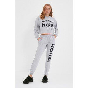 Trendyol Gray Knitted Tracksuit Set