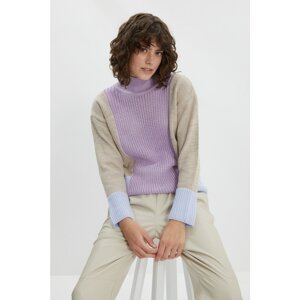 Trendyol Stone Color Block Knitwear Sweater