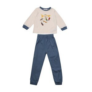 Trendyol Blue Printed Boy Knitted Pajamas Set