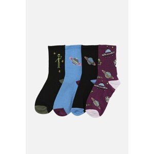 Trendyol 4-Pack Multicolored Space Themed Socks