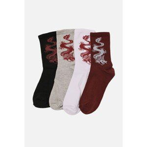 Trendyol Multi Color Printed 4-Pack Socks