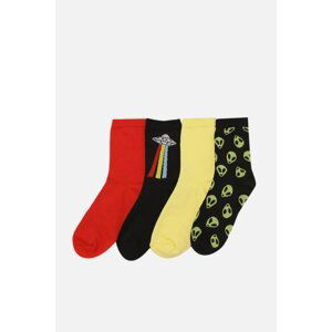 Trendyol 4-Pack Space Themed Socks
