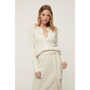 Trendyol Ecru Knitted Detailed Knitwear Cardigan