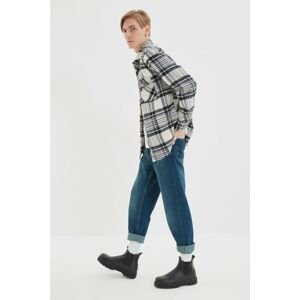 Trendyol Mink Men's Regular Fit Shirt Collar Double Pocket Flap Lumberjack Plaid Shirt