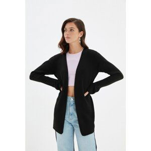 Trendyol Black Long Knitwear Cardigan