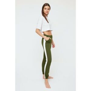 Trendyol Khaki Striped Sweatpants