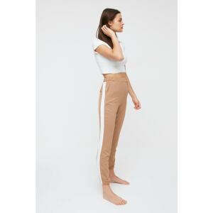 Trendyol Light Brown Striped Sweatpants