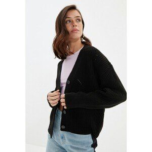 Trendyol Black Oversize Knitwear Cardigan