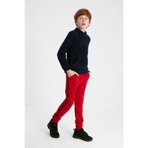 Trendyol Red Stripe Detailed Boy Knitted Slim Sweatpants