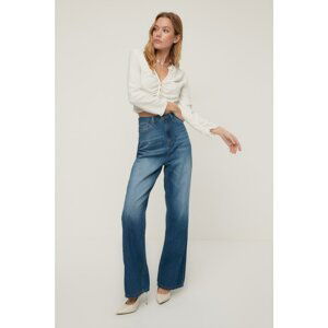 Trendyol Navy High Waist 90's Wide Leg Jeans