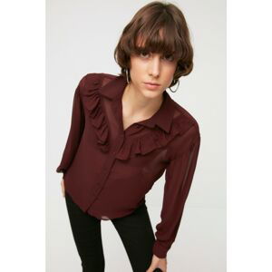 Trendyol Claret Red Chiffon Shirt