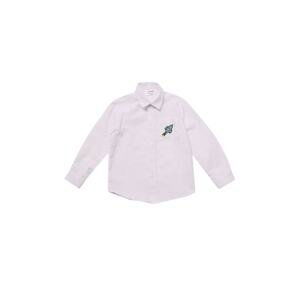 Trendyol White Pocket Embroidered Embroidered Boy's Woven Shirt