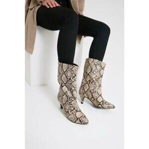 Trendyol Beige Snake Detailed Women's Boots